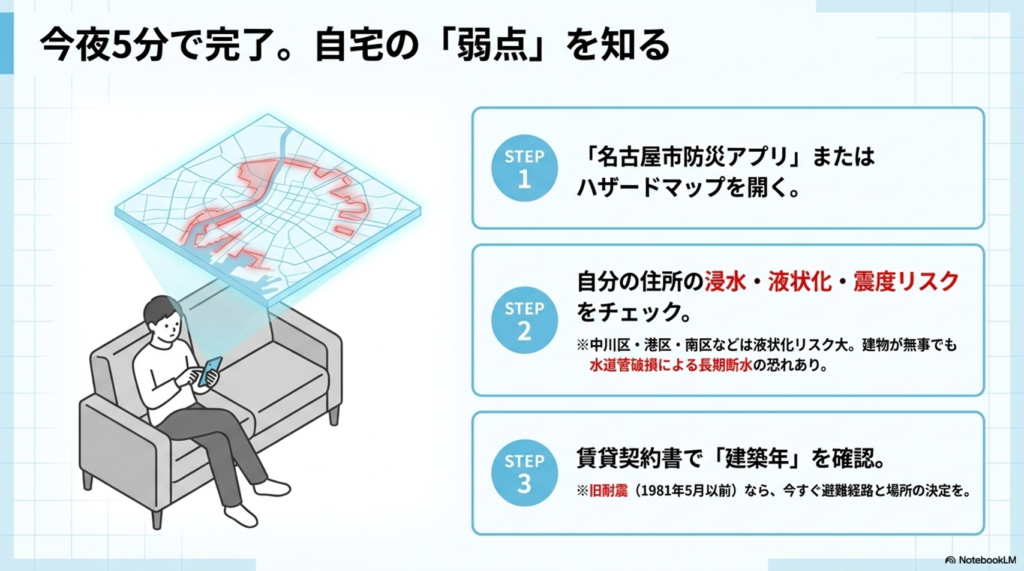 自然災害に対する自宅の弱点を知る