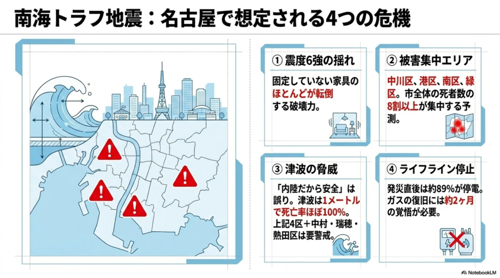 名古屋市×安海トラフ地震のリスク内容
